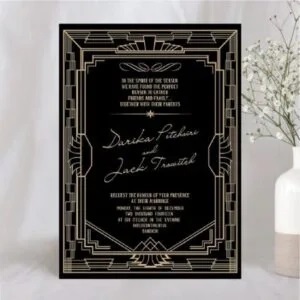 การ์ดแต่งงานแนววินเทจ vintage wedding invitation