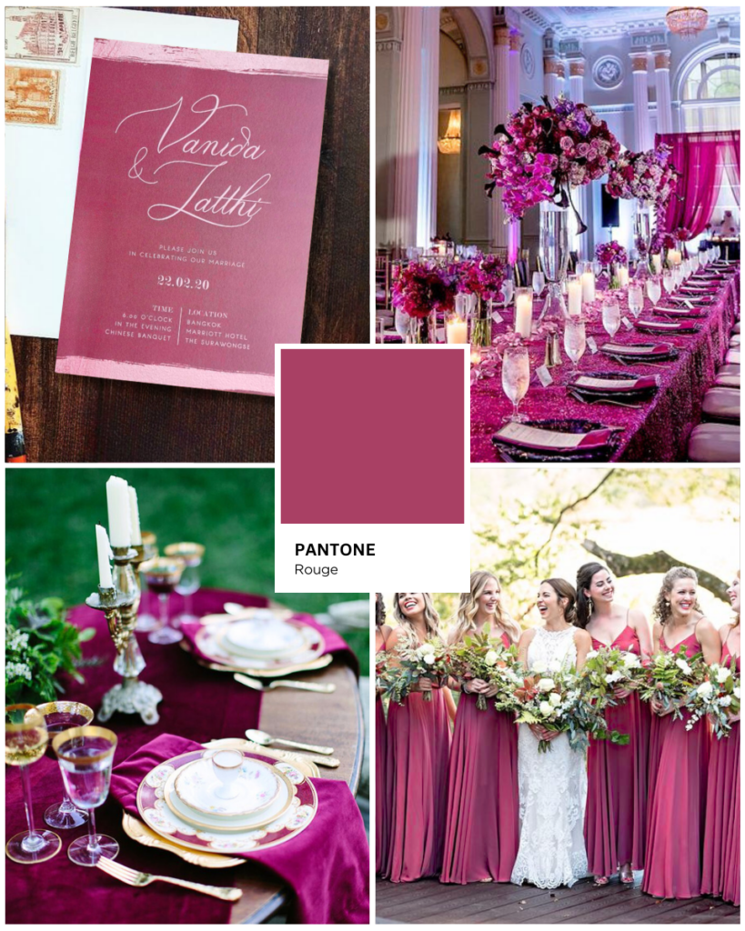 Rouge งานแต่งโทนสีชมพู เจ้าสาวสายหวาน wedding pink Pink Color Palette สีชมพูในงานแต่ง Pink Color Wedding