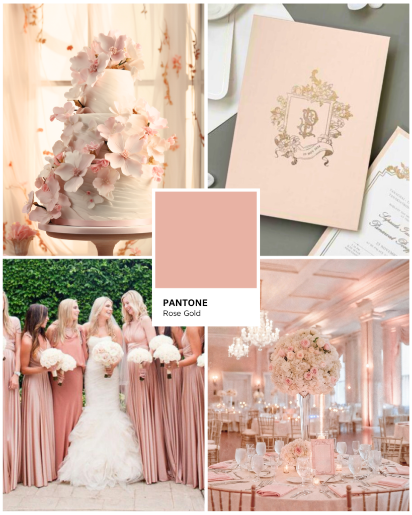 Rose Gold งานแต่งโทนสีชมพู เจ้าสาวสายหวาน wedding pink Pink Color Palette สีชมพูในงานแต่ง Pink Color Wedding